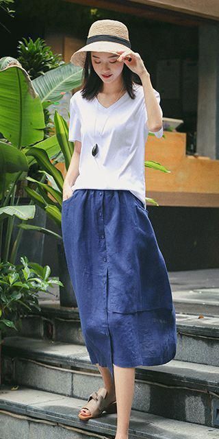 亞麻材質　亞麻衣服穿搭